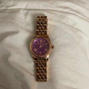 Michael Kors Purple & Rose Gold Watch